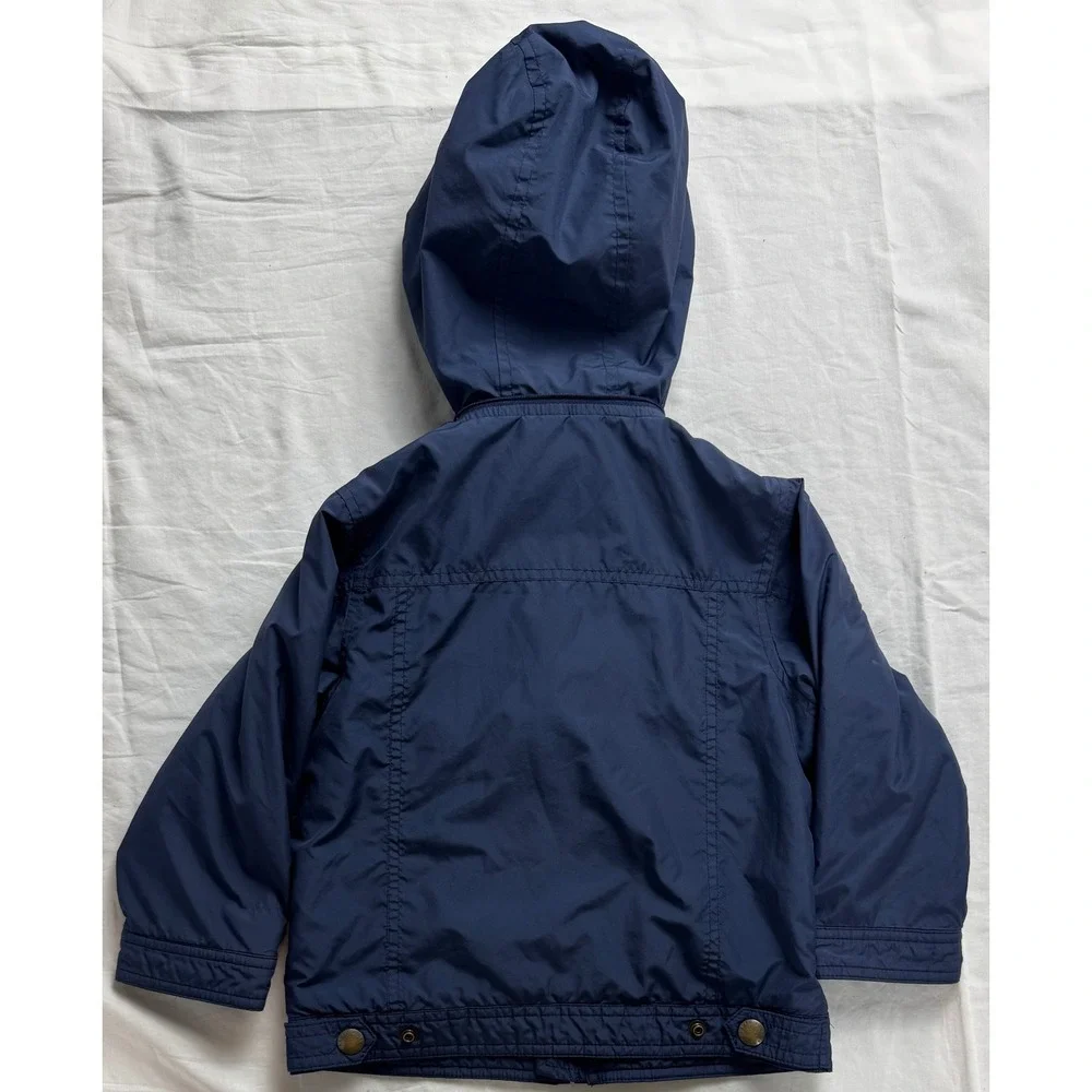 VTG Polo Ralph Lauren Boys Blue  Jacket Detachable Hood Fleece Lined 3T - Picture 12 of 12